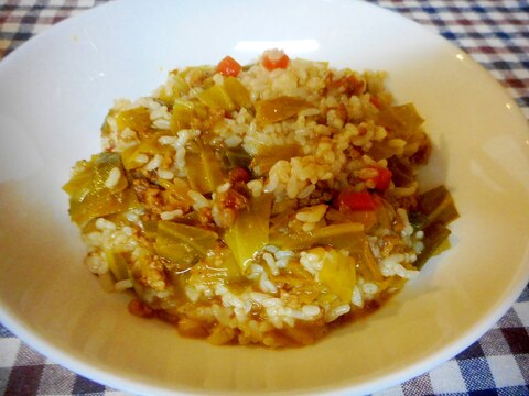 ひき肉とキャベツのカレーリゾット